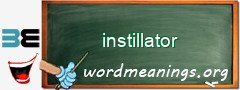 WordMeaning blackboard for instillator